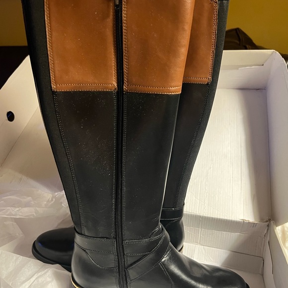BANDOLINO “TALL” BLK/BRN Multi-LEATHER 🐎Jimani Riding Boots NEW w/or without Box - Picture 10 of 16
